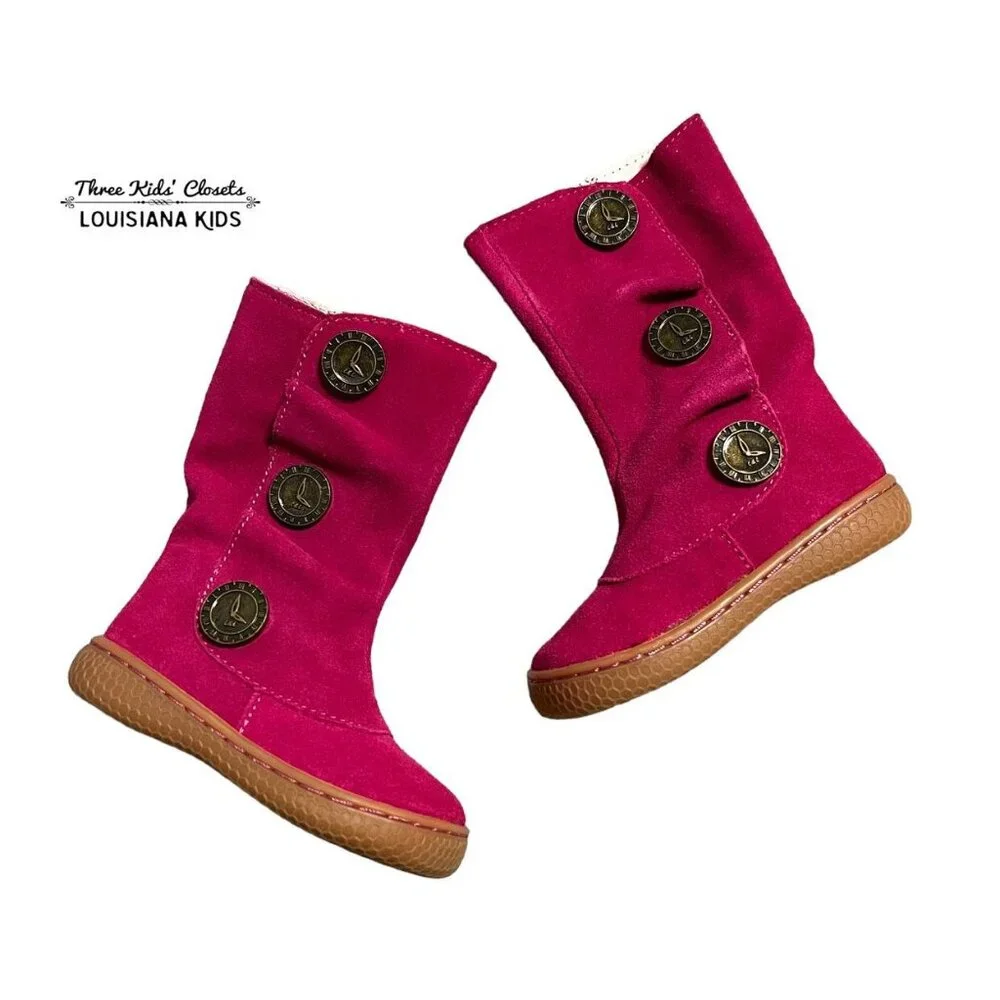 NEW Livie & Luca Sz 4 Pink Suede Leather Marchita Tiempo Boots